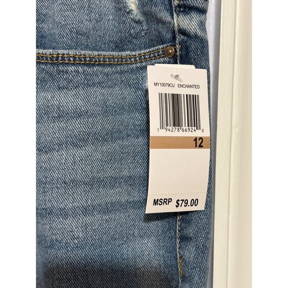 Seven7 Felicity High Rise Slim Flare Jeans Women's 12 Light Wash Stretch Denim - Picture 5 of 13